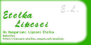 etelka lipcsei business card